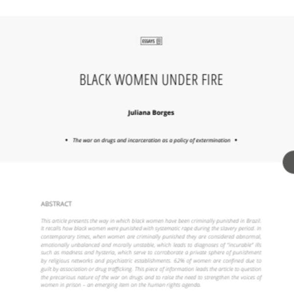 Femmes noires sous les tirs : La guerre contre les drogues et l’incarcération comme politique d’extermination