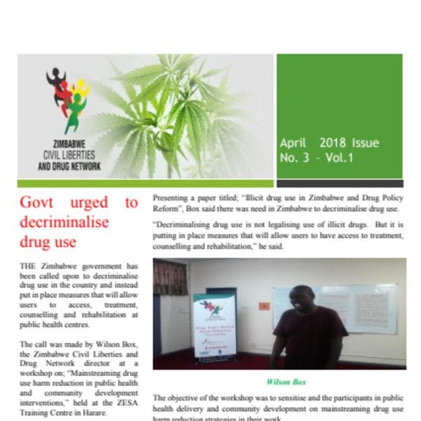 Zimbabwe Civil Liberties and Drug Network April Update