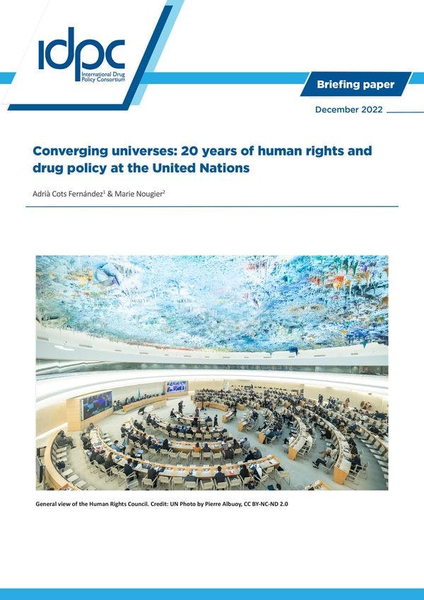 Univers convergents : 20 ans de droits humains et de politiques en matière de drogues aux Nations Unies