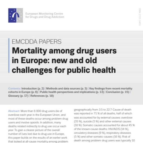 Mortalidad entre usuarios de drogas en Europa: nuevos y viejos desafíos para la salud pública