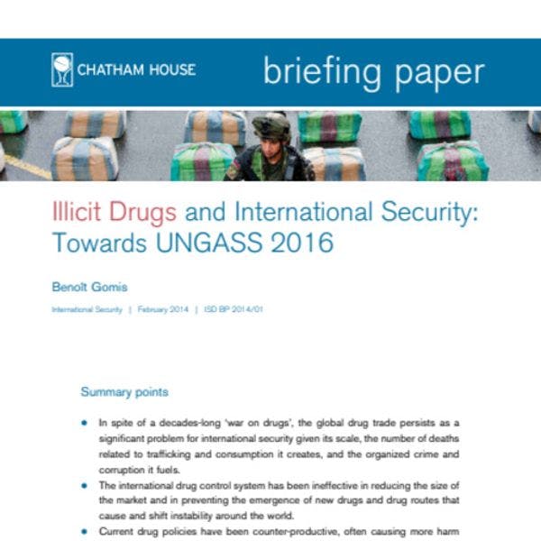 Illicit drugs and international security: Towards UNGASS 2016