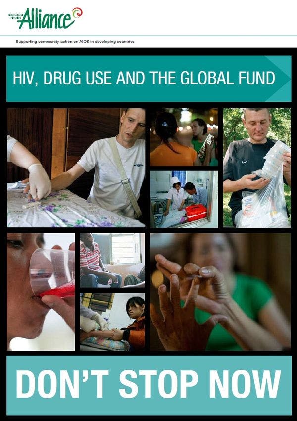 Le sida, l’usage de drogues et le Fond Mondial: N’arrêtons pas maintenant! 