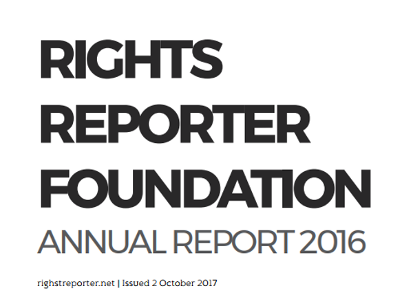 Rights Reporter Foundation – Annual Report 2016