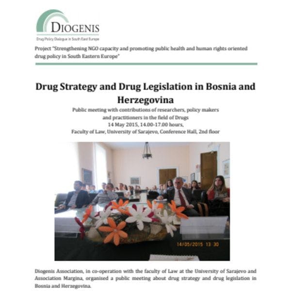 Drug strategy and drug legislation in Bosnia and Herzegovina