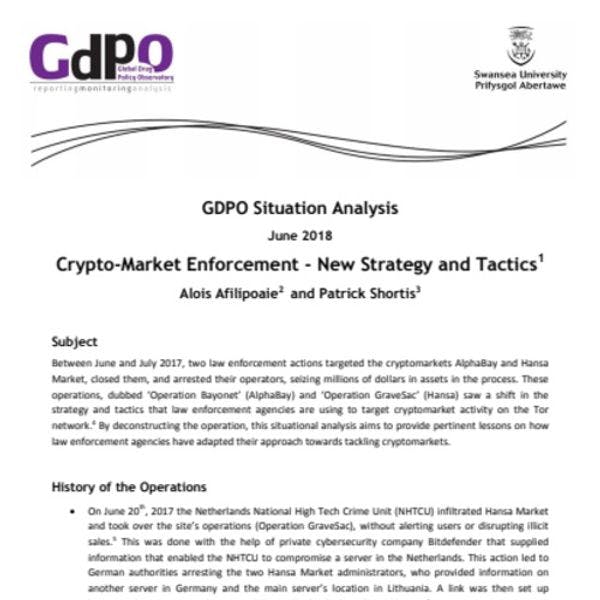 Crypto-market enforcement - New strategy and tactics