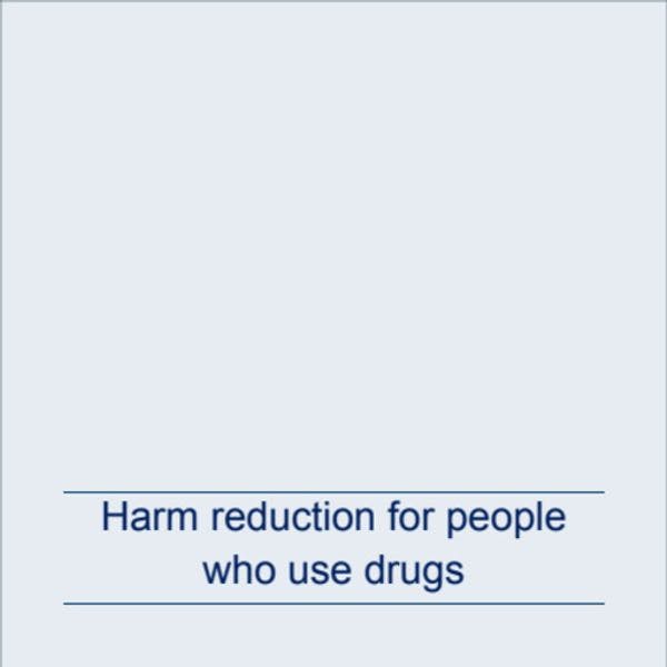 Breve informe técnico: Reducción de daños para personas que consumen drogas 