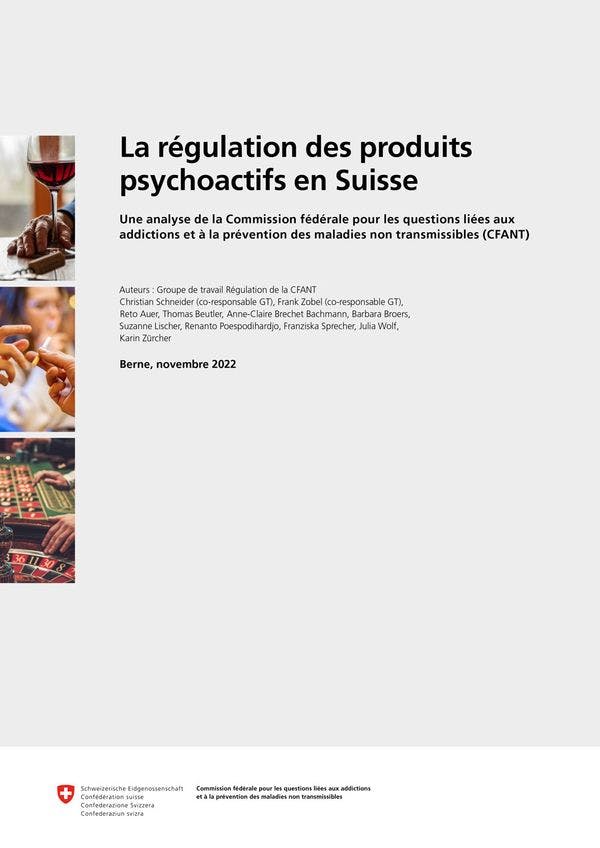La régulation des produits psychoactifs en Suisse