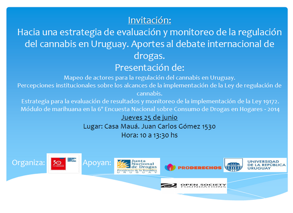 Hacia una estrategia de evaluación y monitoreo de la regulación del cannabis en Uruguay: Aportes al debate internacional de drogas.
