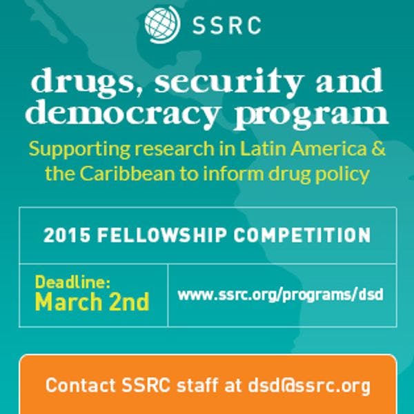 Drugs, security and democracy program: Supporting research in Latin America and the Caribbean to inform drug policy