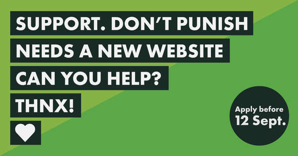 Call for expressions of interest: Support. Don't Punish website redevelopment