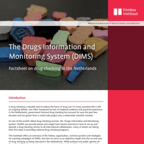 The Drugs Information and Monitoring System (DIMS) - Factsheet on drug checking in the Netherlands