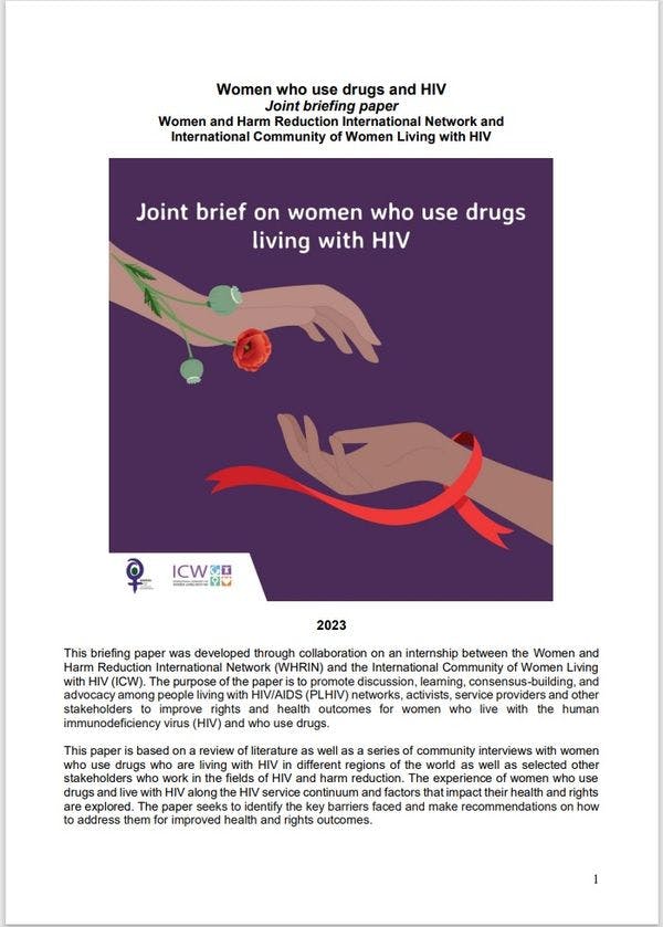 Women who use drugs and who are living with HIV