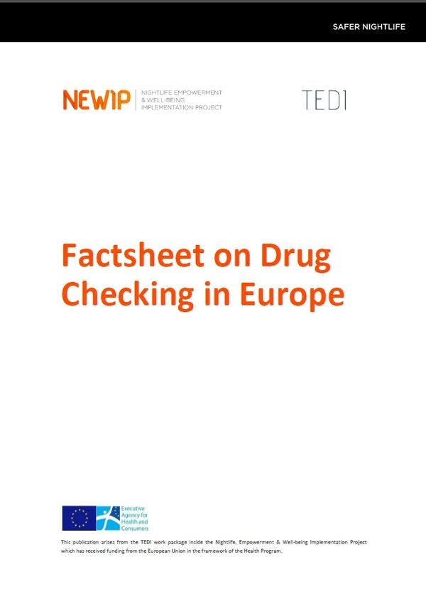 Fiche d’information sur l’analyse de drogues en Europe