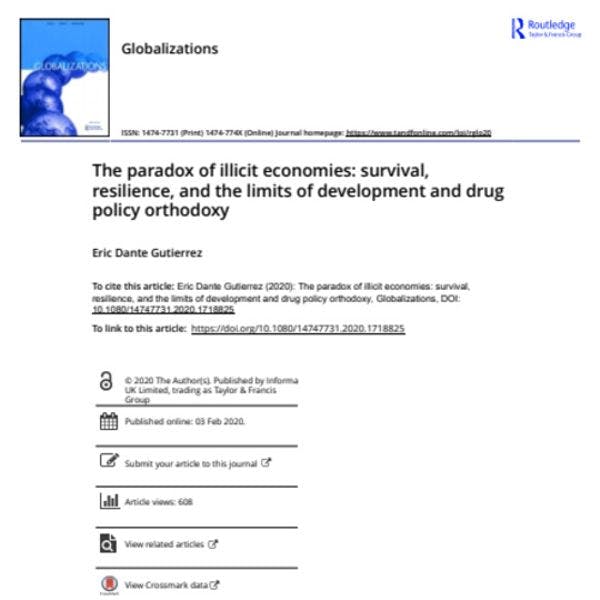 The paradox of illicit economies: Survival, resilience, and the limits of development and drug policy orthodoxy