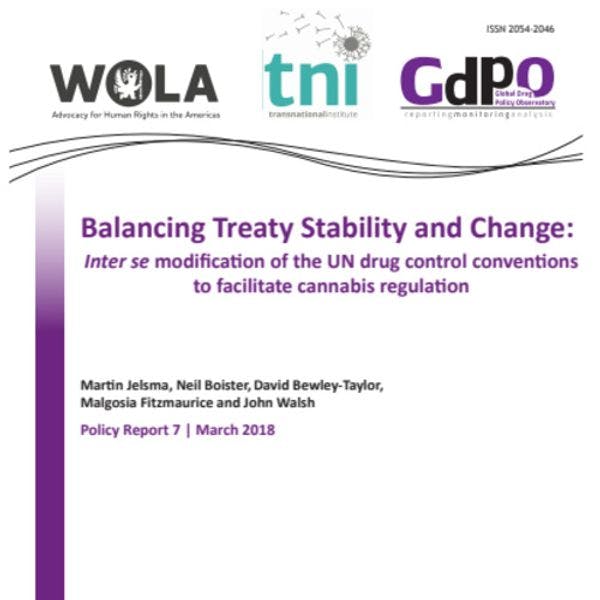 Un équilibre entre stabilité et changement pour les traités sur la drogue