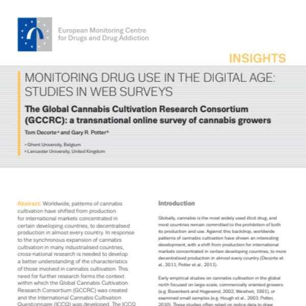 Consortium mondial de recherche sur la culture du cannabis (GCCRC) : une enquête transnationale en ligne auprès des cultivateurs de cannabis