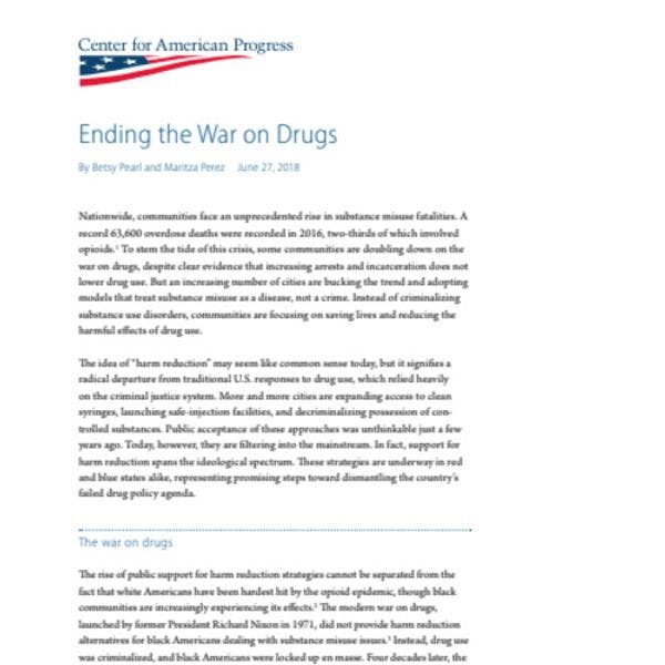 Ending the war on drugs in the U.S.