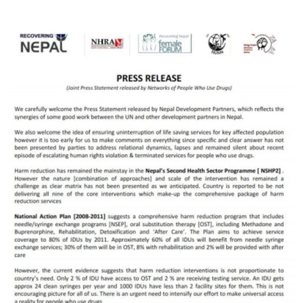 Joint press statement on worrying Nepal situation