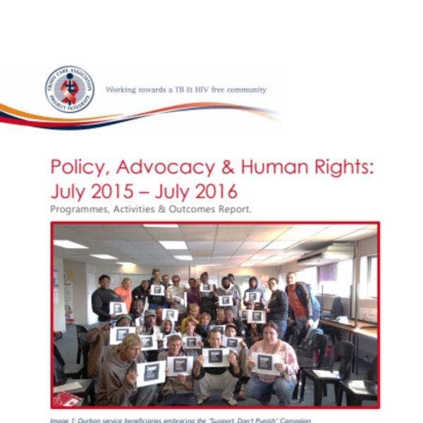 Policy advocacy and human rights report July 2015 – July 2016
