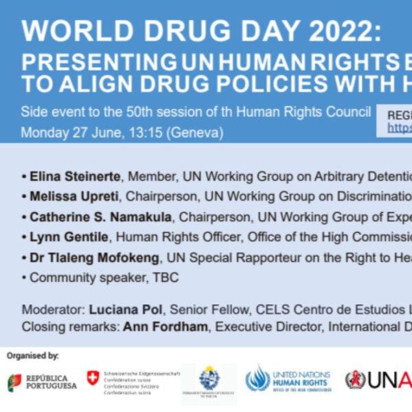 World Drug Day 2022: Presenting UN human rights experts' call to align drug policies with human rights