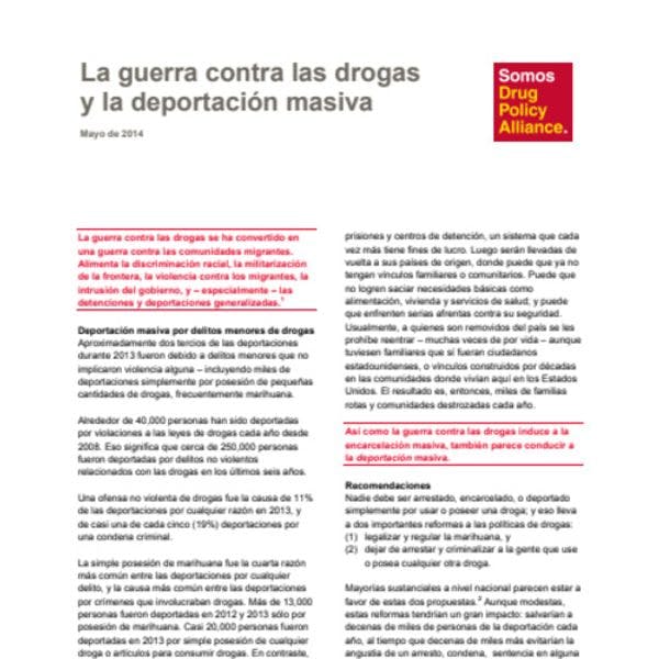 La guerra contra las drogas y la deportación masiva