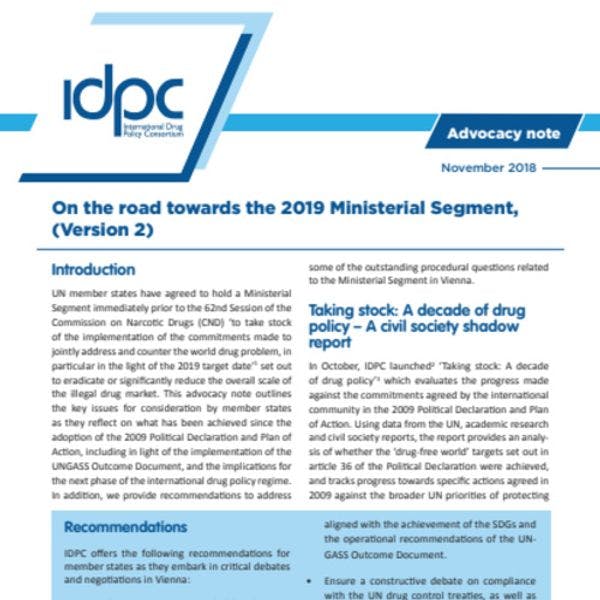 On the road towards the 2019 Ministerial Segment (Version 2)