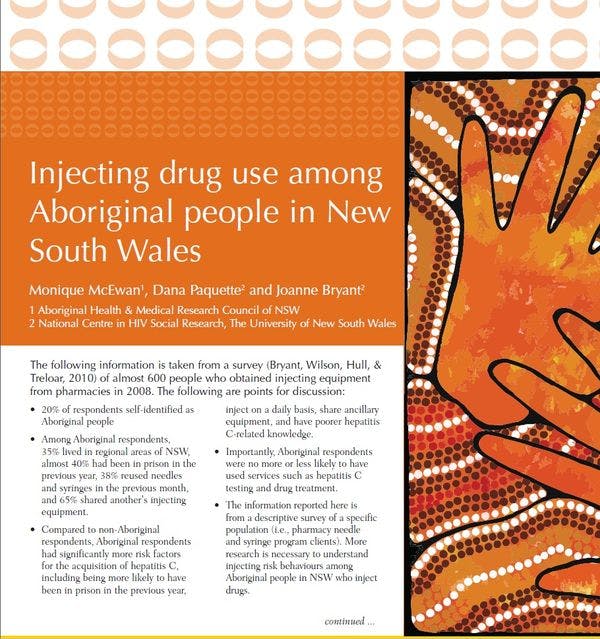 Injecting drug use among Aboriginal people in New South Wales