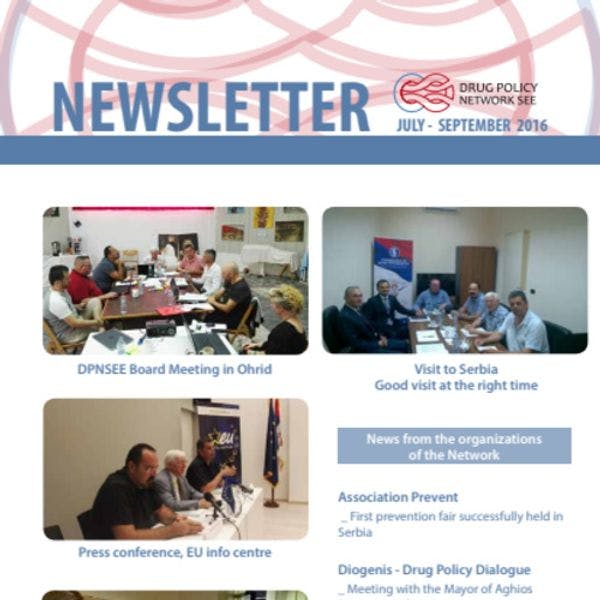Drug Policy Network SEE newsletter July-September 2016