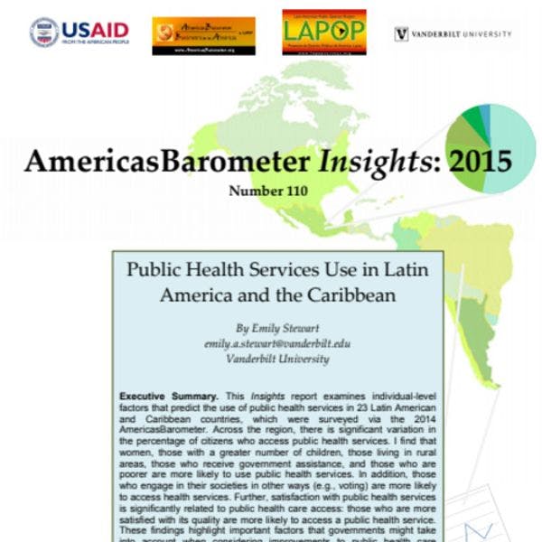 L’usage des services de santé publique en Amérique Latine et dans les Caraïbes