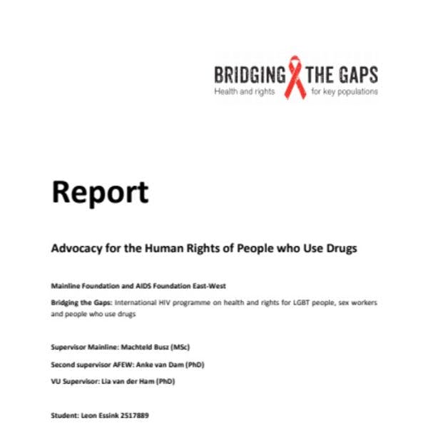 Advocacy for the human rights of people who use drugs