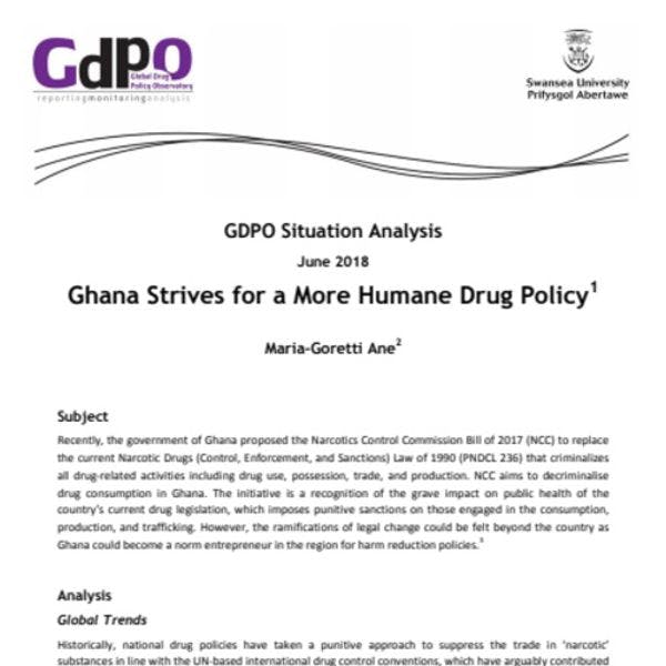 Ghana strives for a more humane drug policy