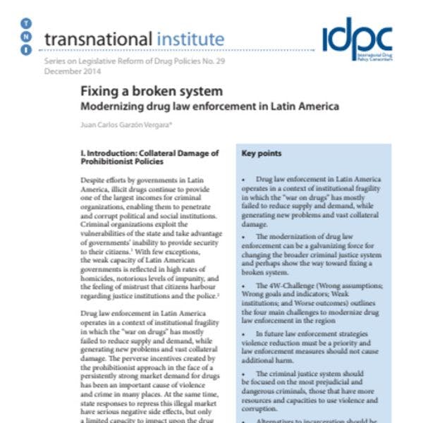 Fixing a broken system: Modernising drug law enforcement in Latin America