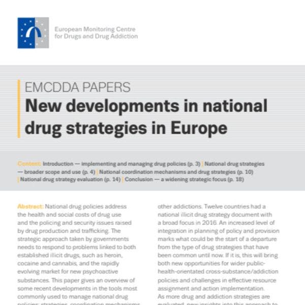 New developments in national drug strategies in Europe