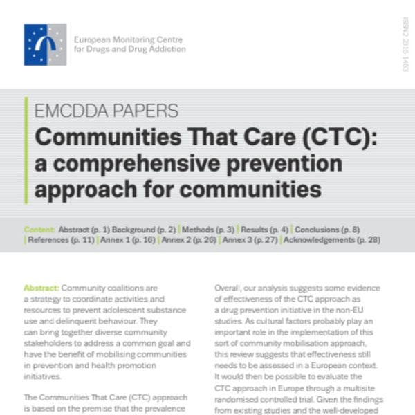 Communities That Care (CTC) : une approche étendue en matière de prévention pour les communautés