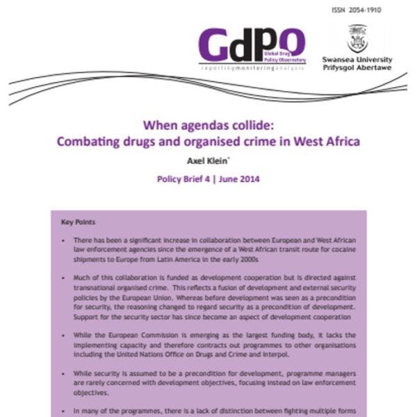 Quand les programmes se heurtent: le combat contre les drogues et le crime organisé en Afrique de l’Ouest 