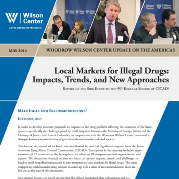 Local markets for illegal drugs: Impacts, trends, and new approaches. Report on the side-event to the 55th regular session of CICAD