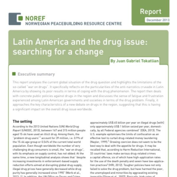 L’Amérique latine et le problème de la drogue : à la recherche d’un changement