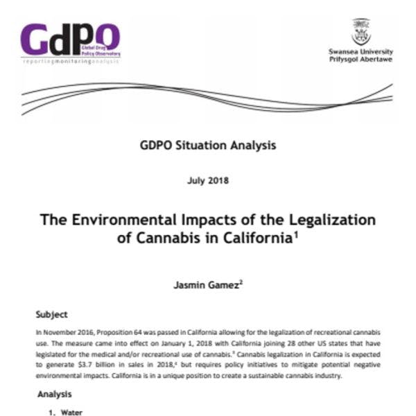 Les impacts environnementaux de la légalisation du cannabis en Californie