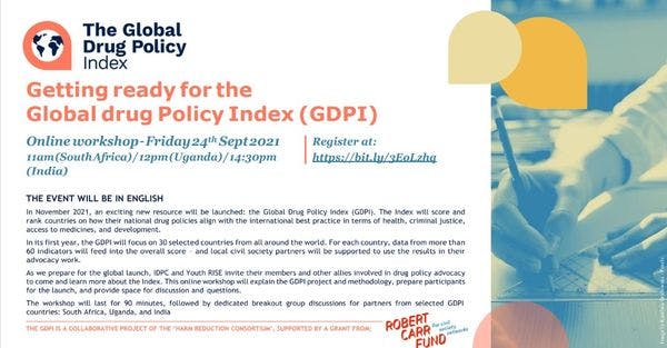 Getting ready for the Global Drug Policy Index (GDPI) - South Africa, Uganda, India